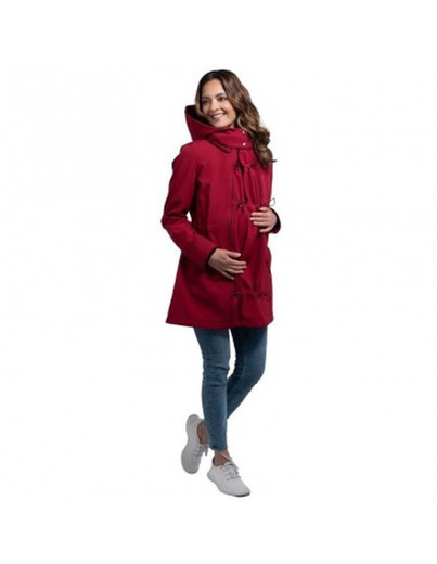 Manteau de portage et maternité Wombat Shell Rouge