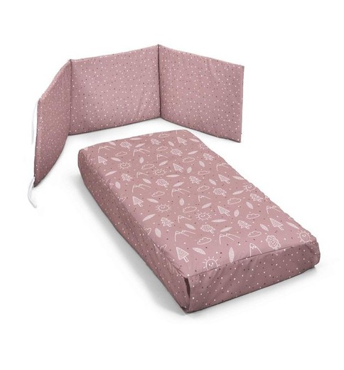 Cuna 120x60 DOCO Sleeping STYLE con colchón, colcha y protector — Noari Kids