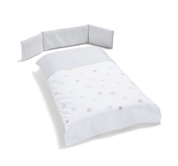Minicuna 90x50 DOCO Sleeping STYLE con colchón, nórdico, protector