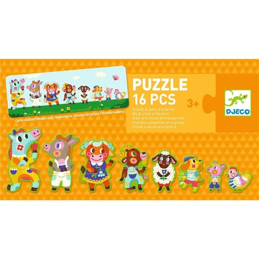 Educativos Puzzle Grandes y pequeños granja Djeco