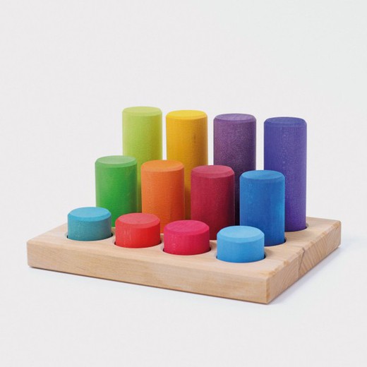 Jeu d'empilage Grimm's Small Rainbow Rollers