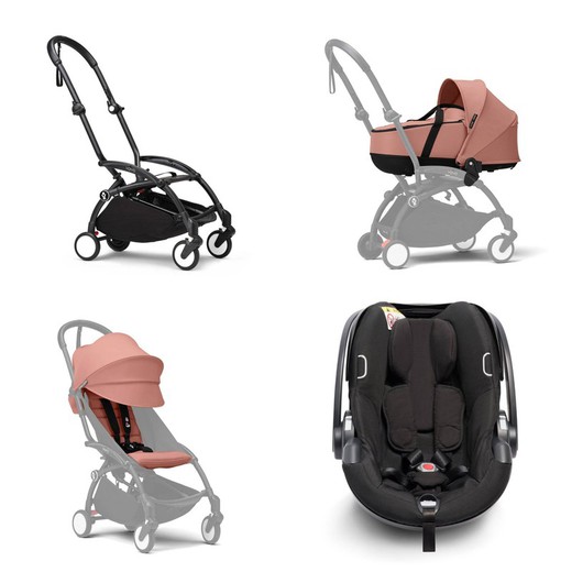 PACK COMPLETO Silla de paseo Stokke YOYO³ con capazo, silla de auto y color pack 6+