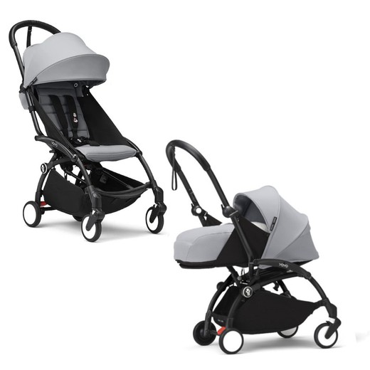 Cochecito Stokke YOYO³ con pack recién nacido y silla (chasis negro)