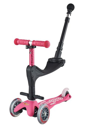 Trottinette Mini Micro 3en1 Deluxe Plus avec siège et barre de poussée