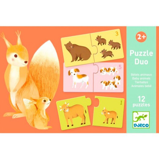 Puzzle Duo Tierbabys Djeco