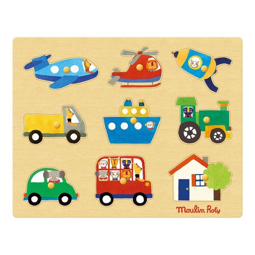 Puzzle transportes Moulin Roty