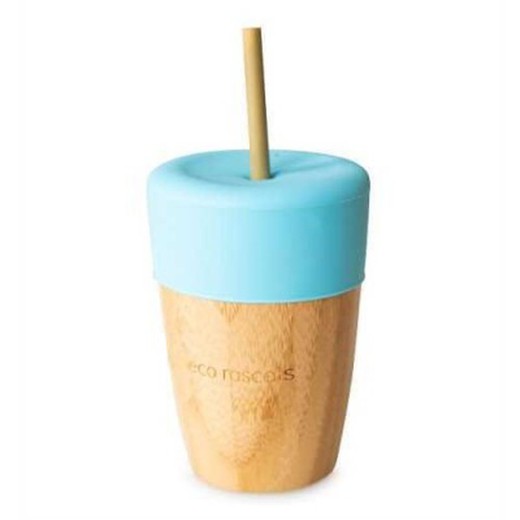 Vaso bamboo con pajita 240ml Eco Rascals