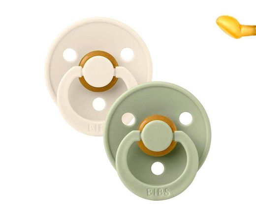 2 Sucettes Anatomiques BIBS Color Ivoire/Sauge