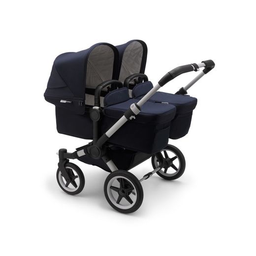 Bugaboo Donkey³ Classic Twin Komplettes Aluminium / Dark Navy