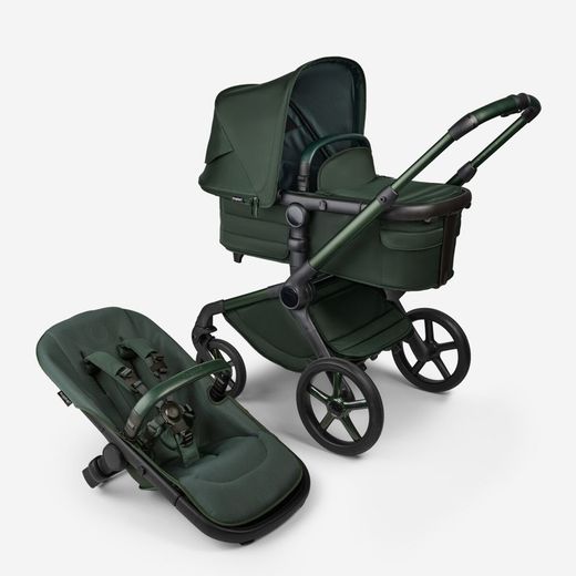 Bugaboo Fox 5 komplette Noir-Kollektion Midnight Green
