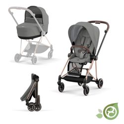 Cochecito CYBEX MIOS Conscious Collection – Chasis Rose Gold (con silla y capazo)