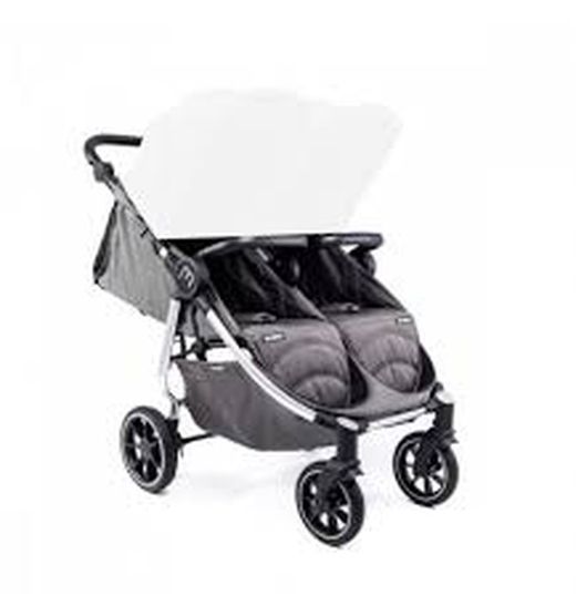 Passeggino gemellare Easy Twin Chassis 4 - argento (senza capottine)