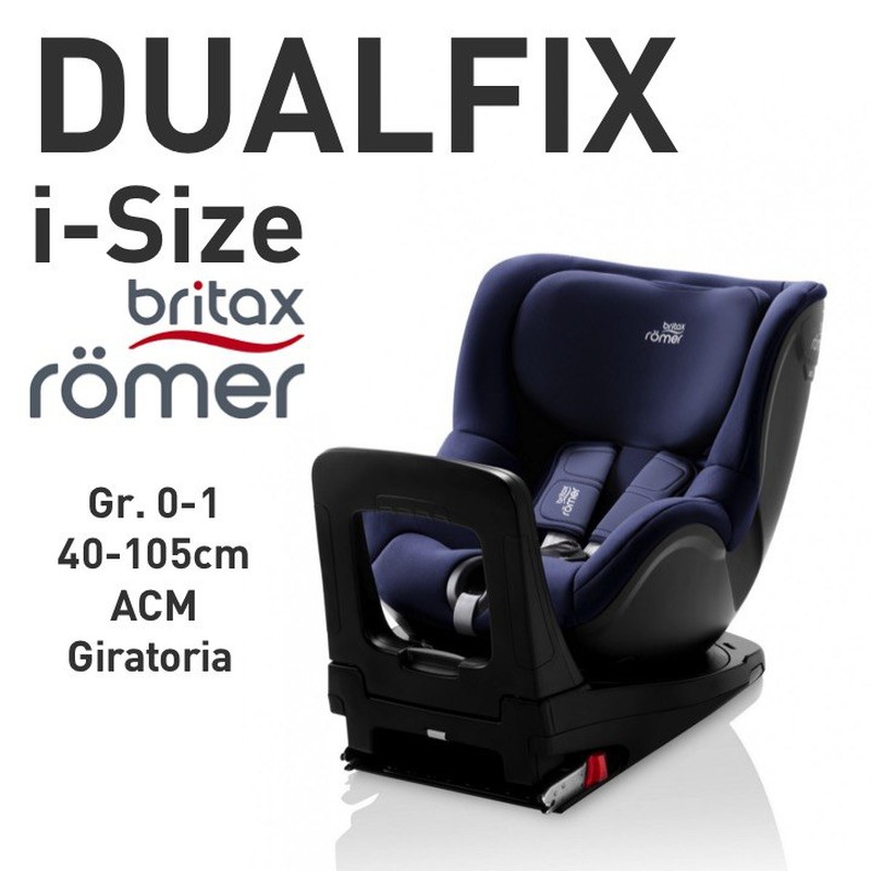 Silla auto Britax Romer Dualfix I-SIZE rotacion 360º con funda de Fundas  Bcn
