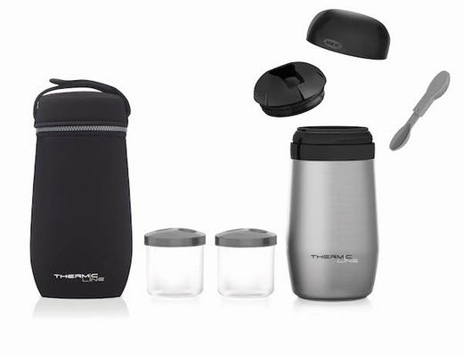 Thermos per cibi solidi da 1 litro con due scomparti da 220 ml Jané